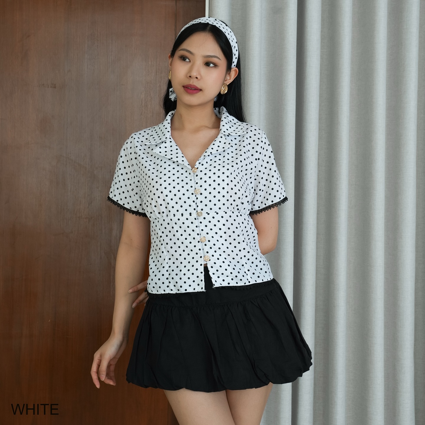 Rose Polkadot top