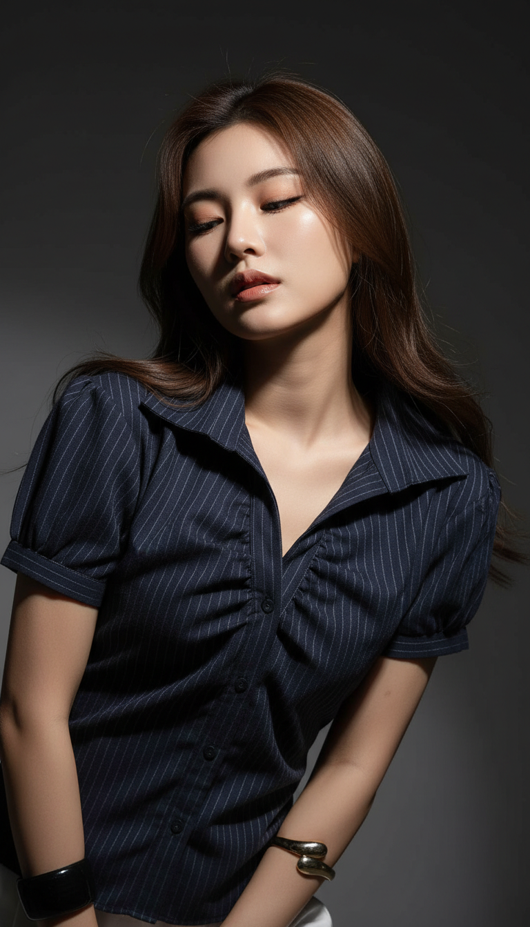 Kemeja Wanita Stripe vibes 