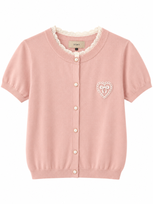 Amelie Heart Knit Cardigan 