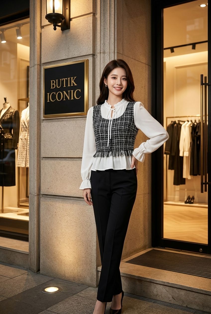 Blouse Ruffle Korean Style