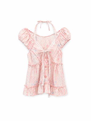 Blush Blossom Babydoll Top 