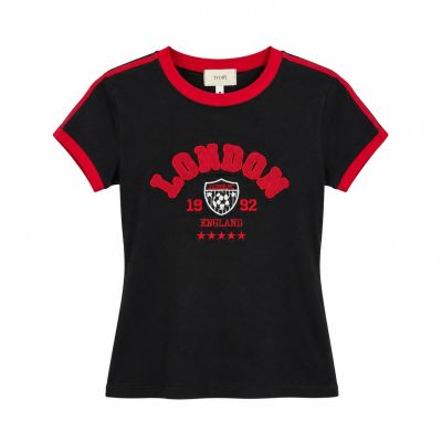 Energy Varsity Sporty Ringer Tee