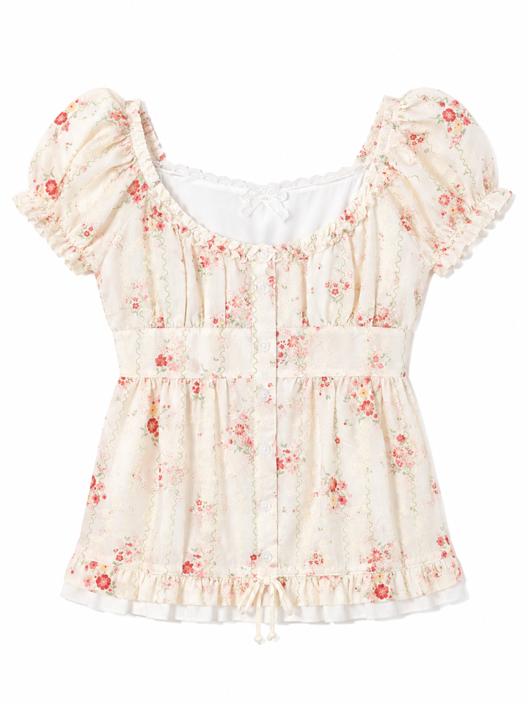 Fleur Peplum Blouse - Gambar Galeri
