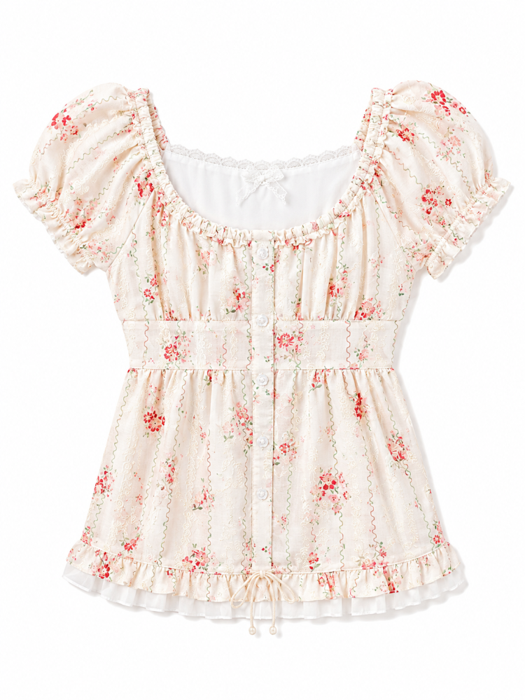 Fleur Peplum Blouse - Gambar Galeri