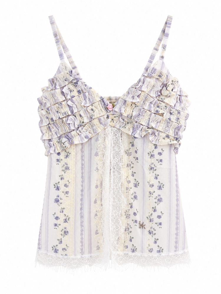 Ribbon Lace Bustier Camisole - Gambar Galeri