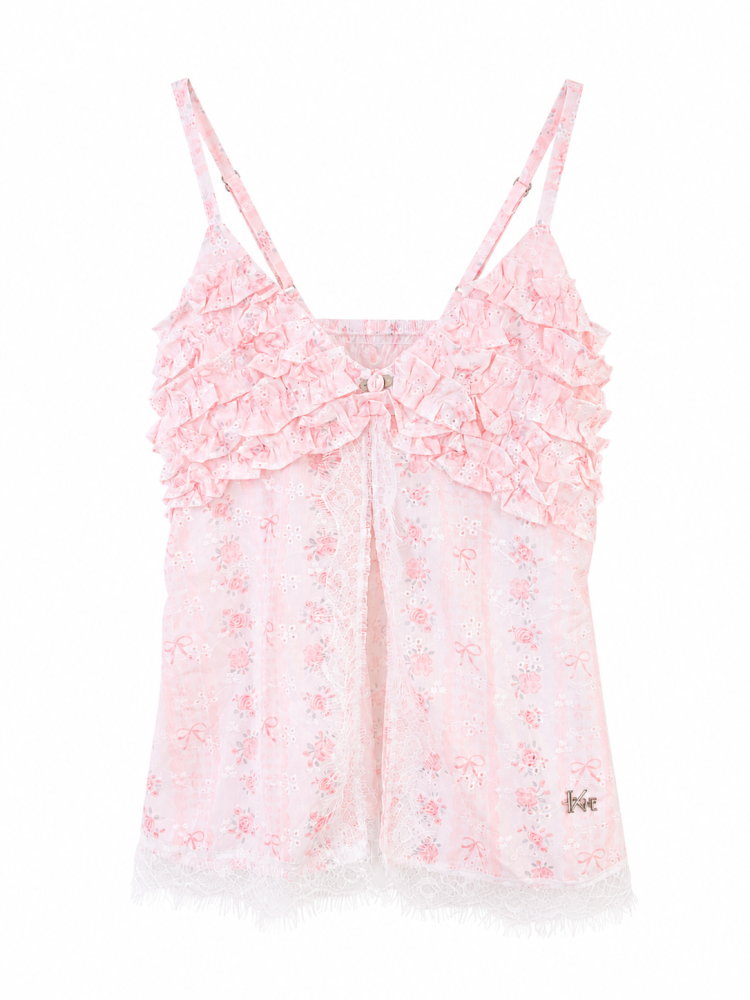 Ribbon Lace Bustier Camisole - Gambar Galeri