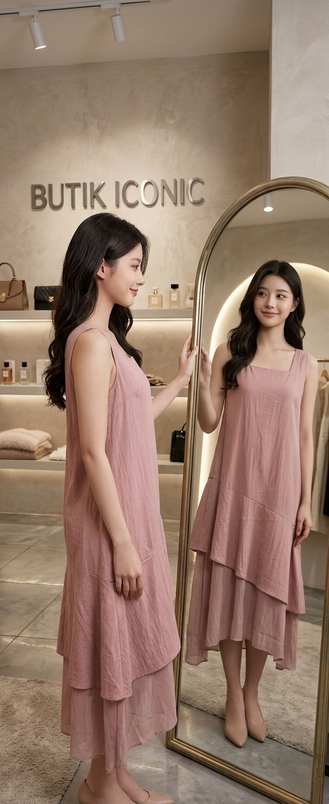 Hello Fashion Sleeveless Dress - Gambar Detail 1