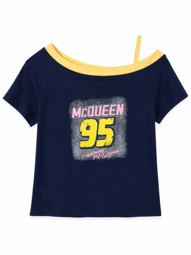 Lightning McQueen 95 Off-Shoulder Tee - Gambar Galeri