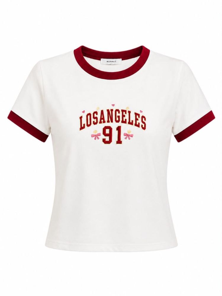 Los Angeles 91 Ringer Tee - Gambar Galeri