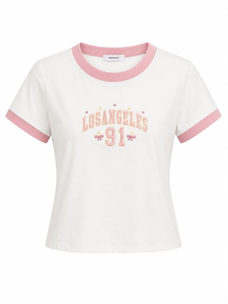 Los Angeles 91 Ringer Tee - Gambar Galeri