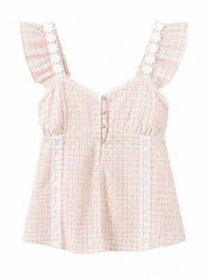 Plaid Lace Bustier Camisole