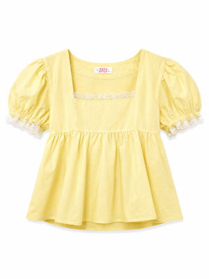 Puff Sleeve Peplum Blouse