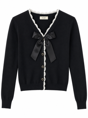 Ribbon Knit Cardigan 