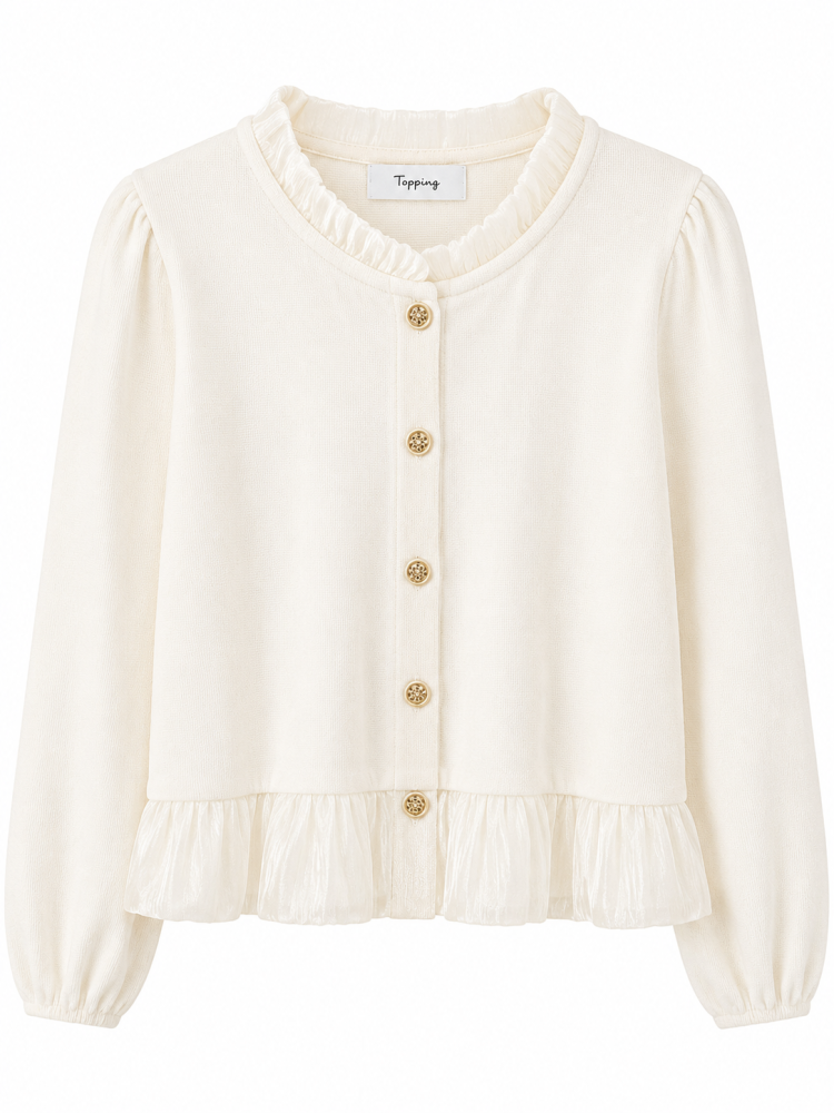 Ruffle Cardigan  - Gambar Galeri