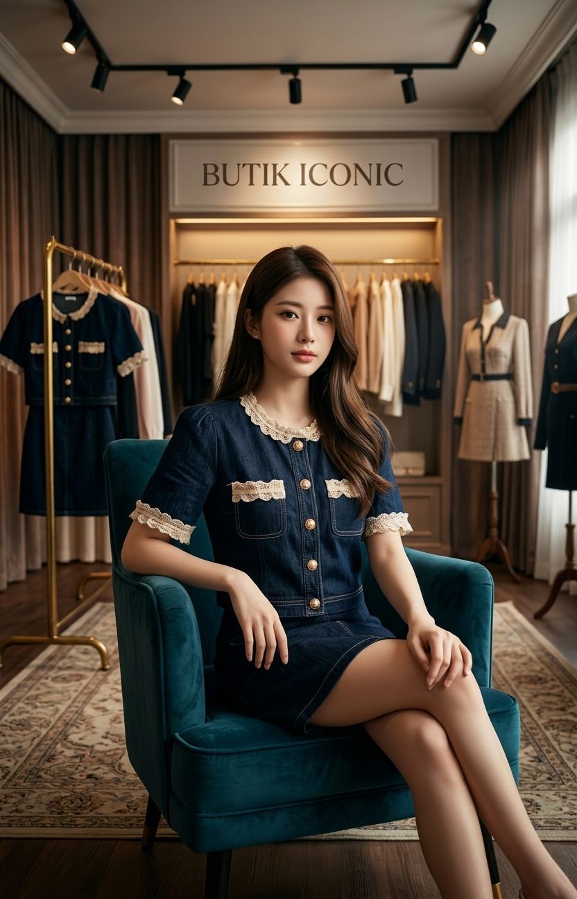 Setelan Denim Vintage Premium
