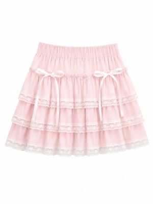 Pink Tiered Tulle Mini Skirt