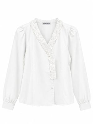 Vintage Rose Floral Ruffle Blouse