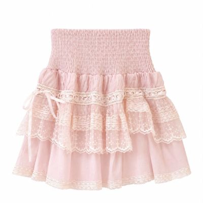 Vintage Rose Tiered Lace Skirt
