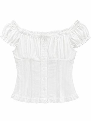Vintage Seraphina Eyelet Milkmaid Top