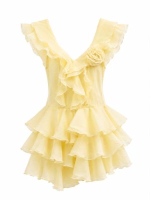 Ruffle Chiffon Mini Dress